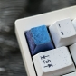 1/1.25/1.75/2U Titanium Alloy Anodizing Artisan Keycaps for Mechanical Keyboard Personalized Keycaps -Ice Crystal Blue/Grey